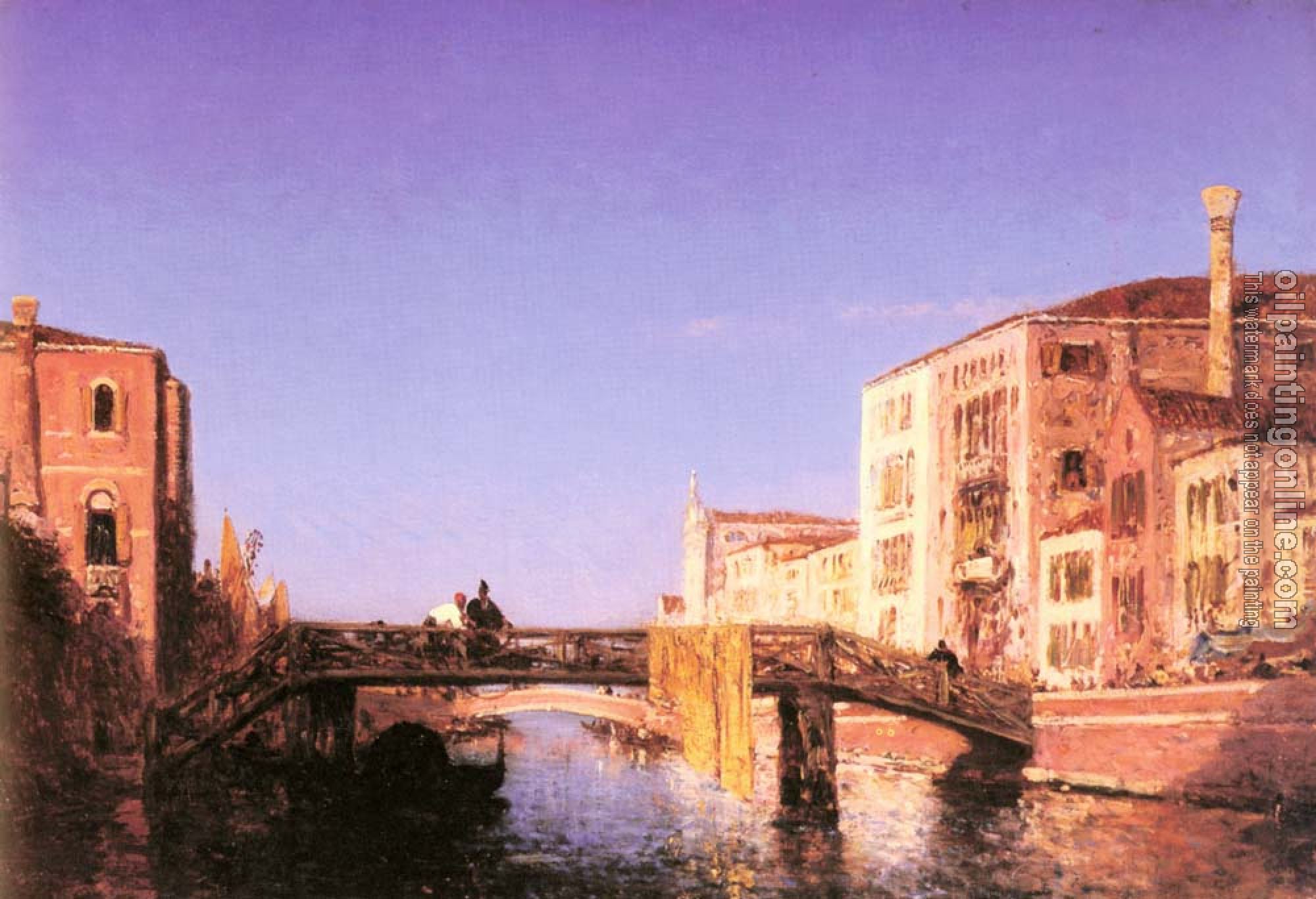 Ziem, Felix - Le Pont de bois a Venise